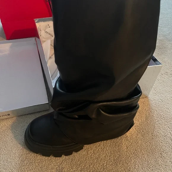 Brand New Azalea Wang Women's Ruched Boots - Picture 2 of 10